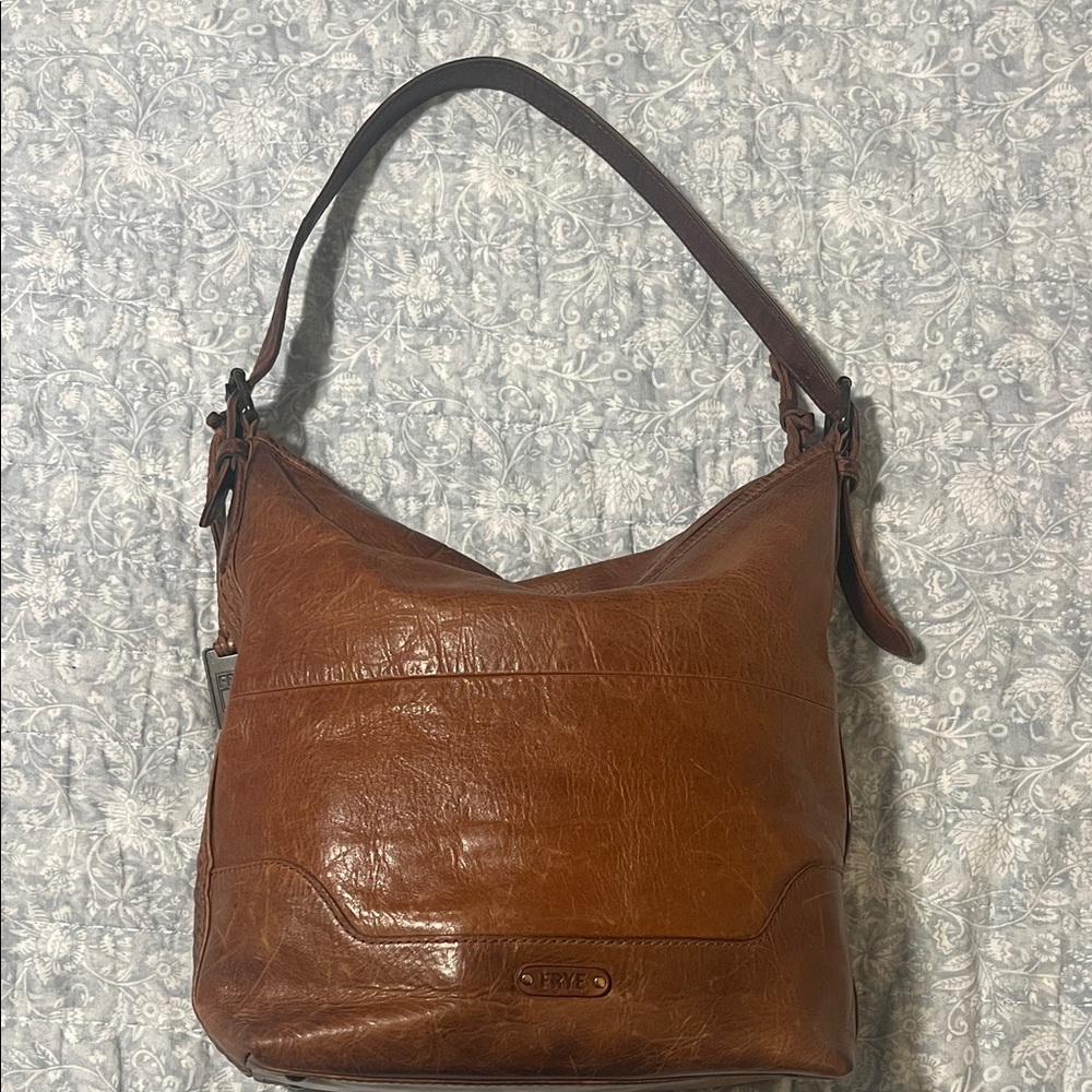 Frye Tan Leather Hobo Bag